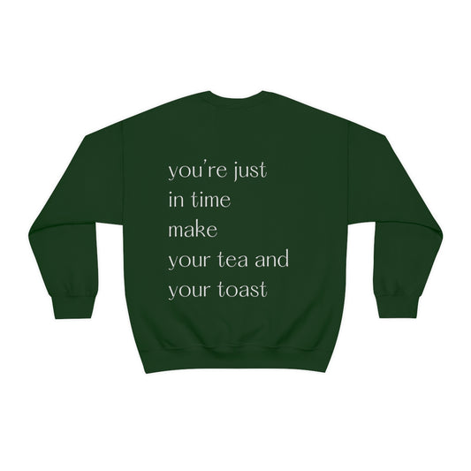 Tea and Toast Graphic Crewneck Sweatshirt